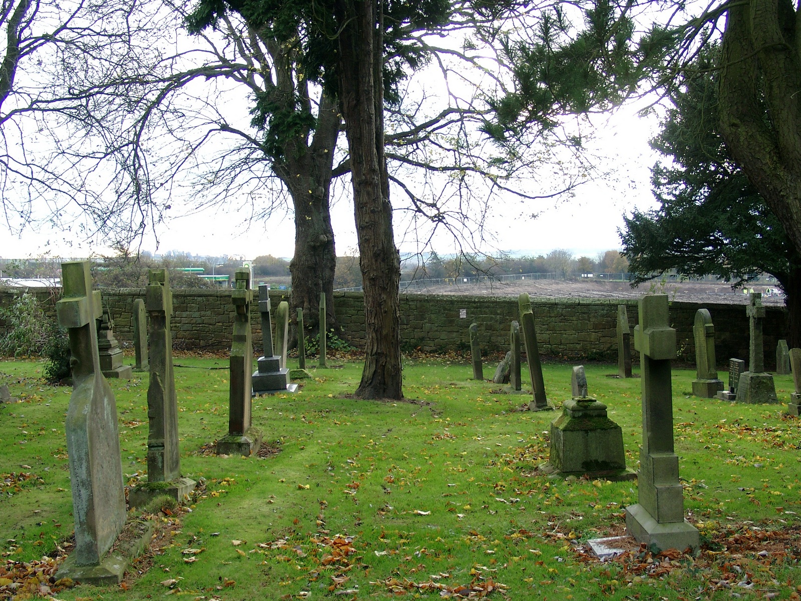 Loopholed Wall S0007201. Alnwick Cemetery. Pillbox Study Group UK