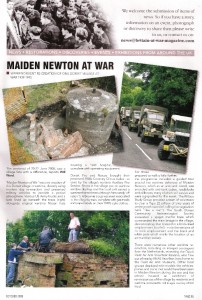 Members of the PSG were featured in the Britain at War magazine for the Pillbox rescue.