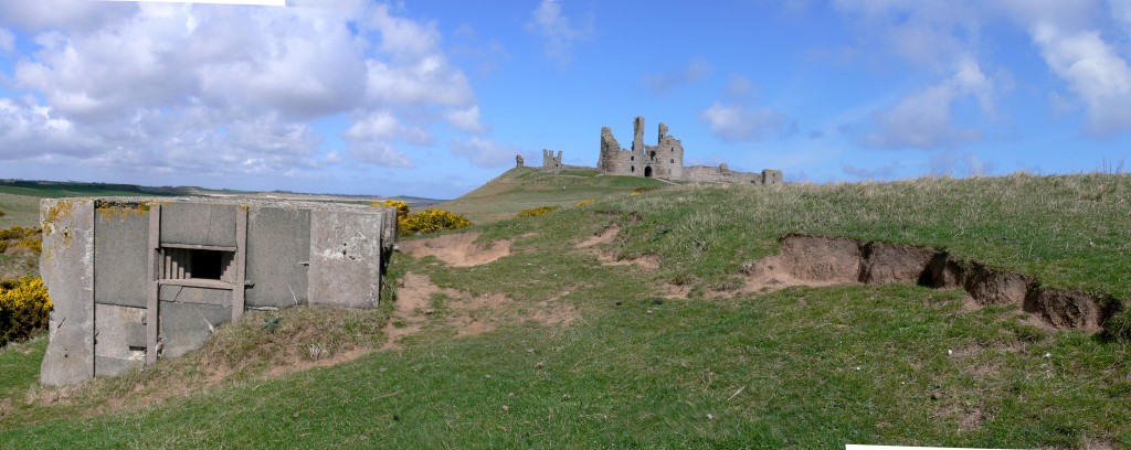 Prefab at Dunstanburgh Castle. Scheduled as part of the castle.