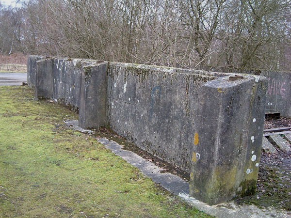 Concrete remains on Hazeley Heath