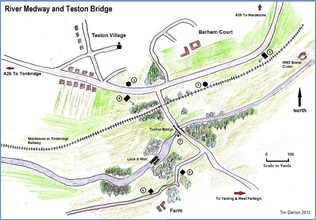 David Ottway's original sketch map of the area.