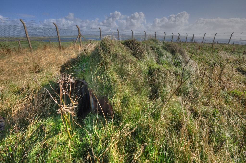 Anderson Shelter in situ at Ness Battery, Orkney