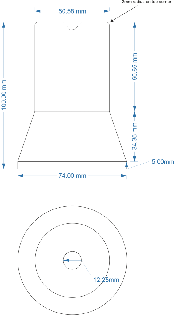 Spigot Mortar Pintle dimensions